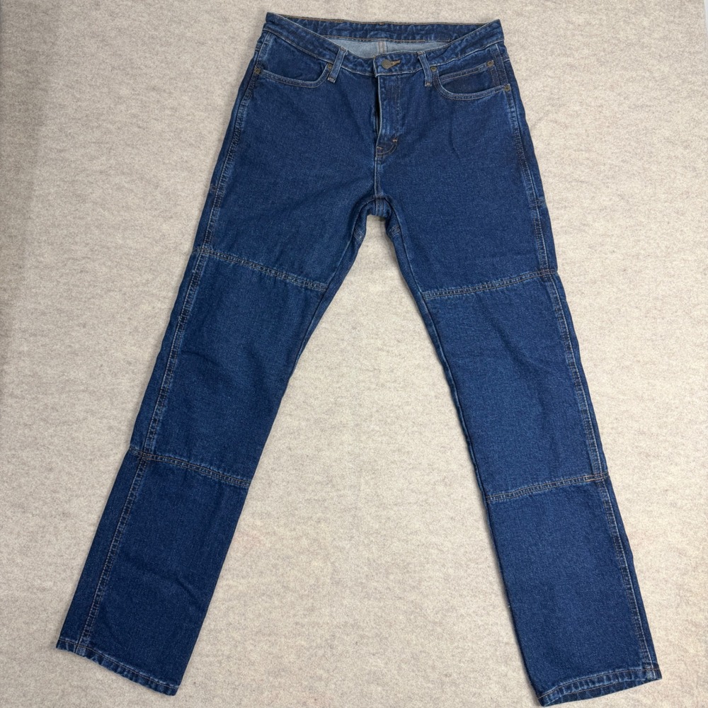 Draggin Jeans Womens 10 Kevlar Lined Double Knee Pants Blue Denim USA Made